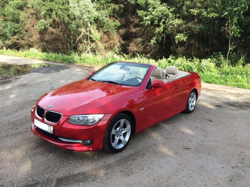БМВ кабриолет красный