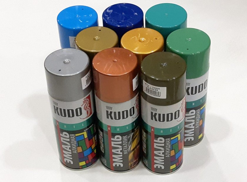 Краска аэрозоль Kudo голубая 520мл.