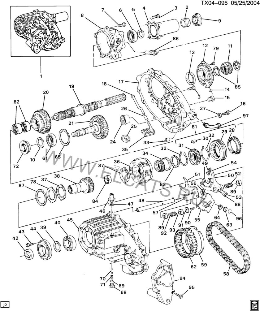 Шевроле блейзер Трайл схема углового редуктора