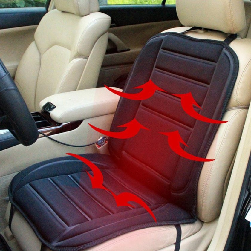 Universal 12v car Seat Pad Cushion Cover heating Heater warm heated Cold Winter