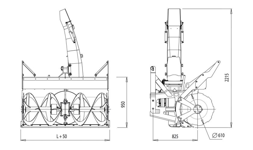 Снегоочиститель роторный 1.4 м (н14.00.100)