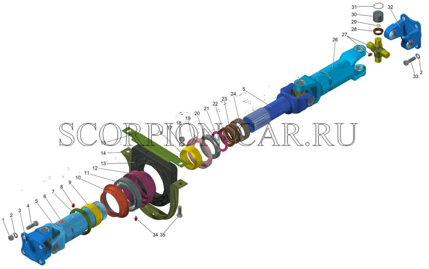 Вал карданный ГАЗ 3309