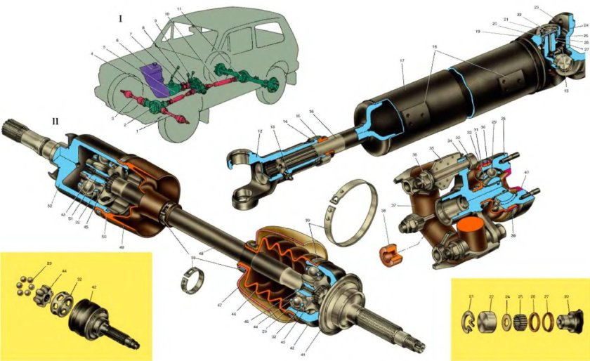 Привод передний Нива 21213