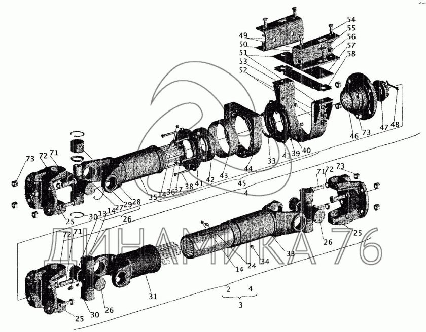 Вал карданный МАЗ 5337