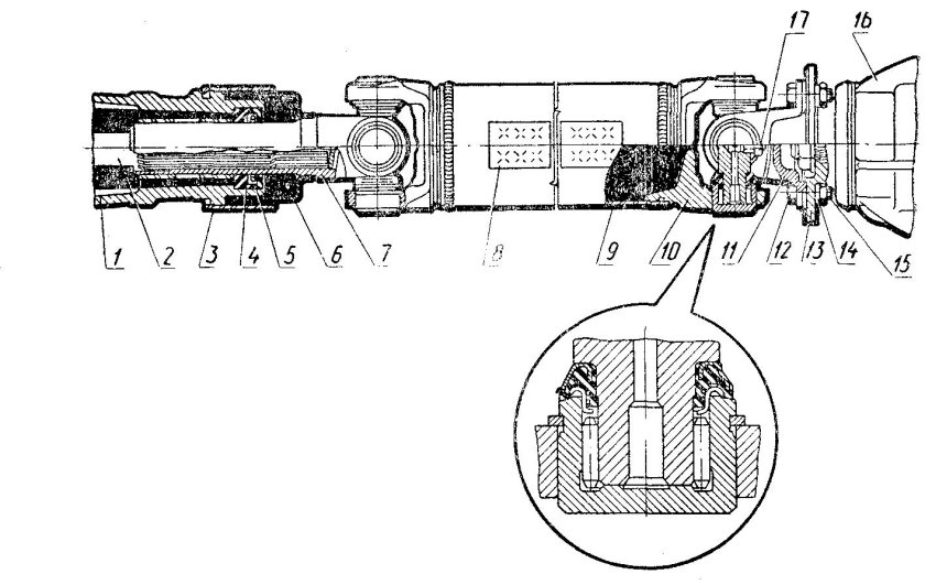 Карданный вал Москвич 412