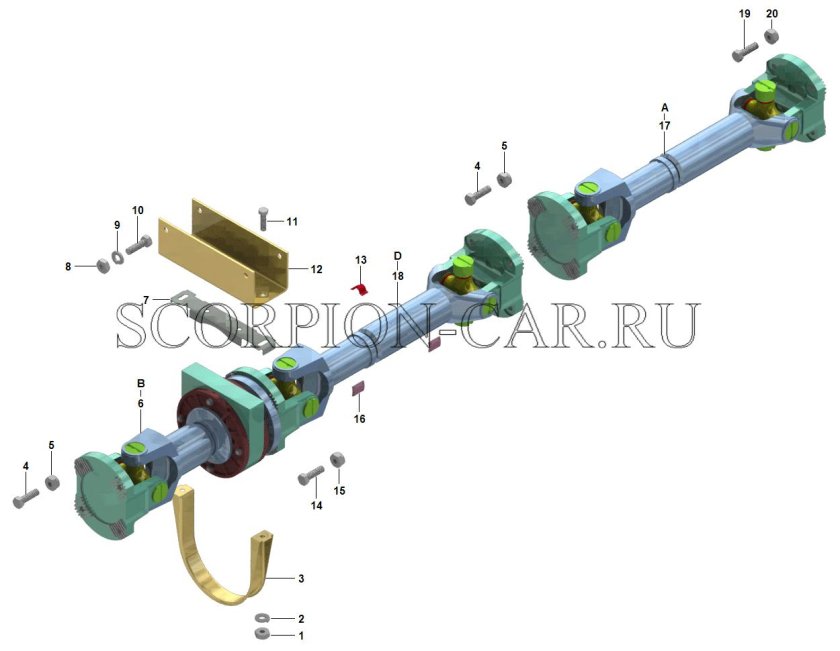 КАМАЗ подвесной подшипник КАМАЗ 65117