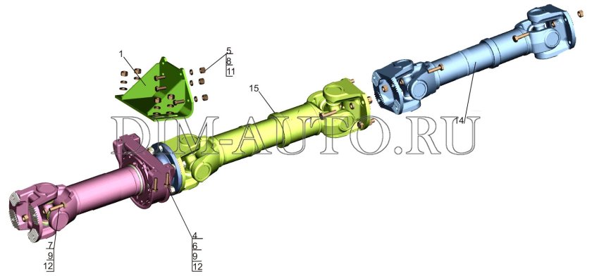 Вал карданный МАЗ 6501