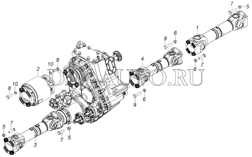 Вал карданный переднего моста КАМАЗ 4326
