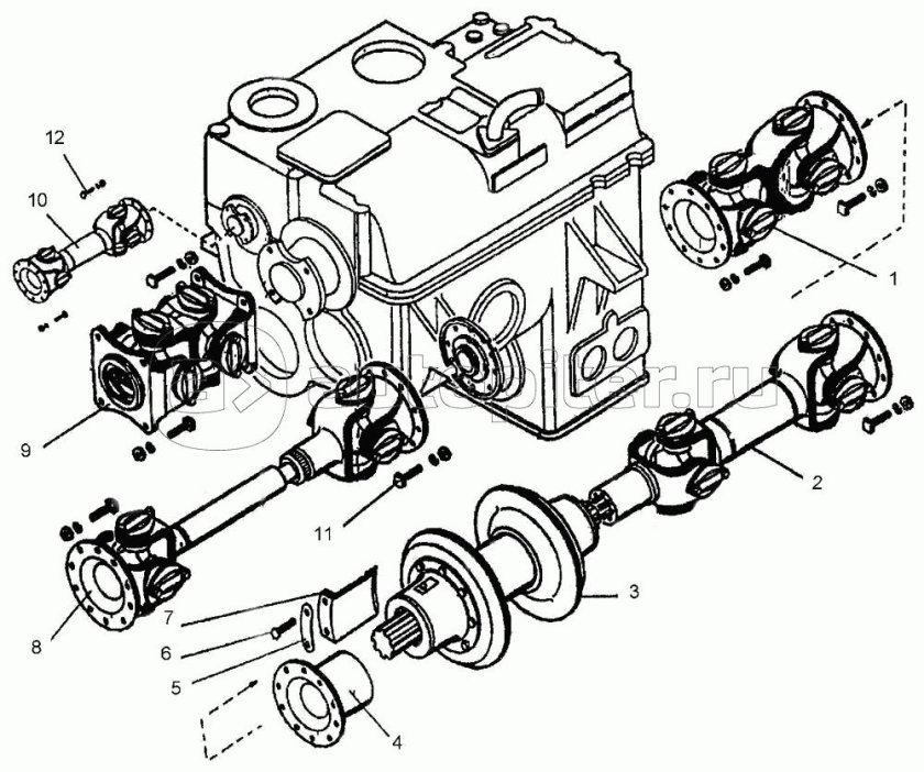Карданный вал на к-744 р2