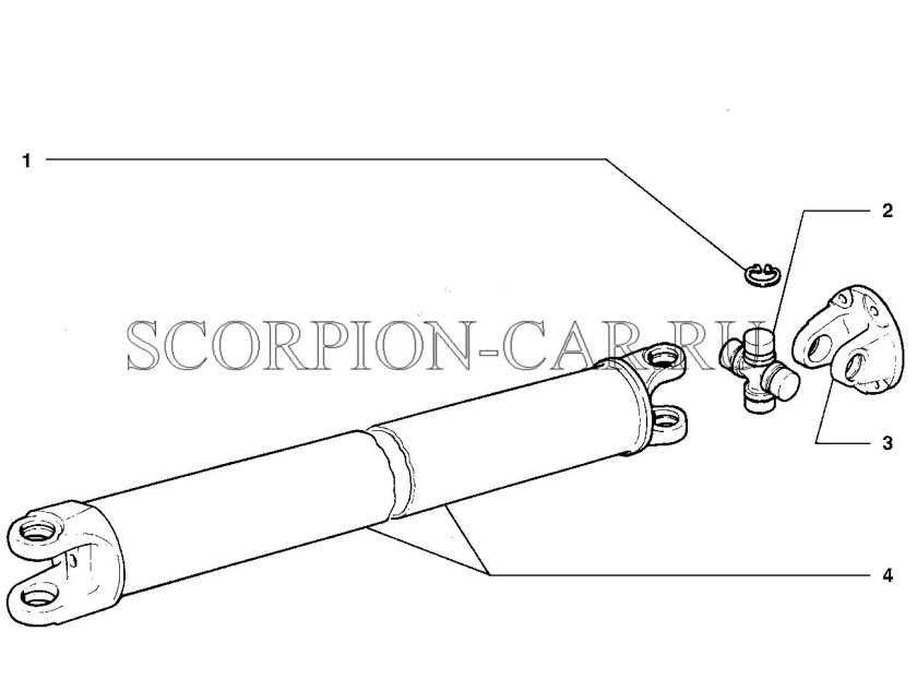 Схема карданного вала ВАЗ 2131