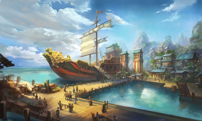 Портовая деревня фэнтези