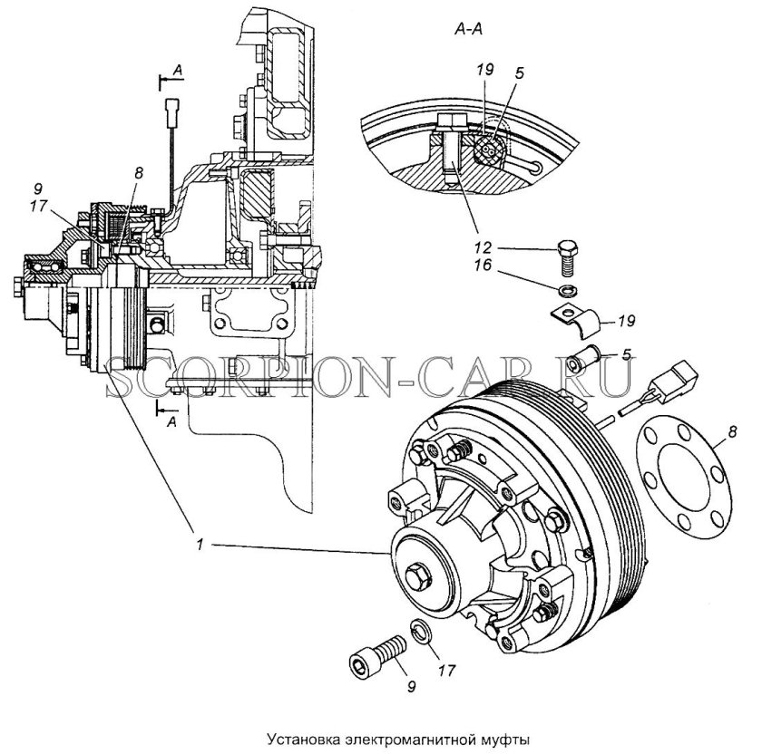 740.30-1317500 Муфта электромагнитная привода вентилятора