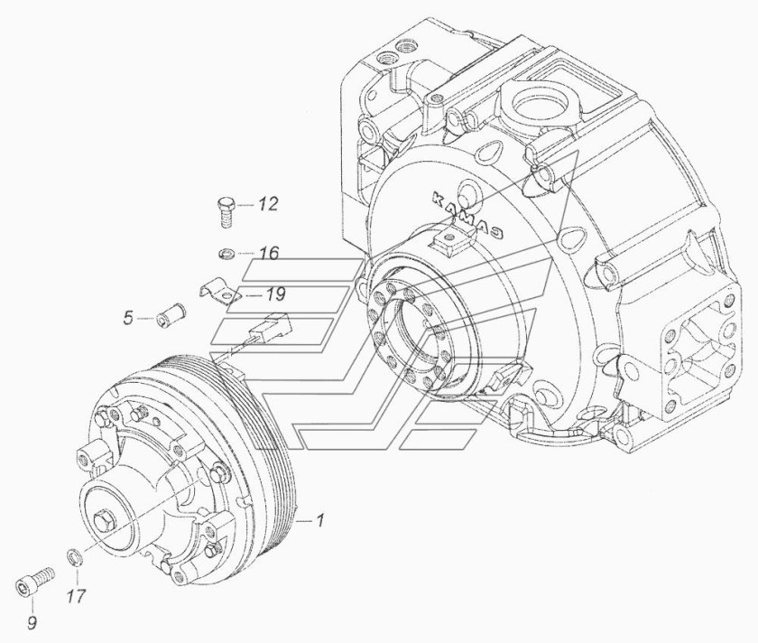 Электромуфта КАМАЗ 740 евро 4