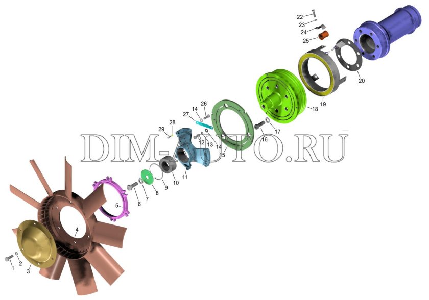 Электромуфта вентилятора КАМАЗ 43118