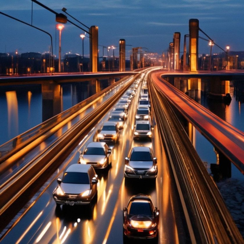 Пробка из машин