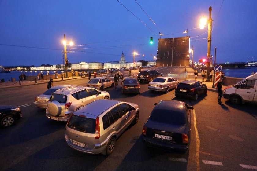 Володарский мост в Санкт-Петербурге развод