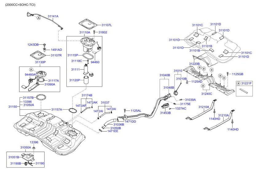Обратный клапан Киа Рио 3 топливной системы