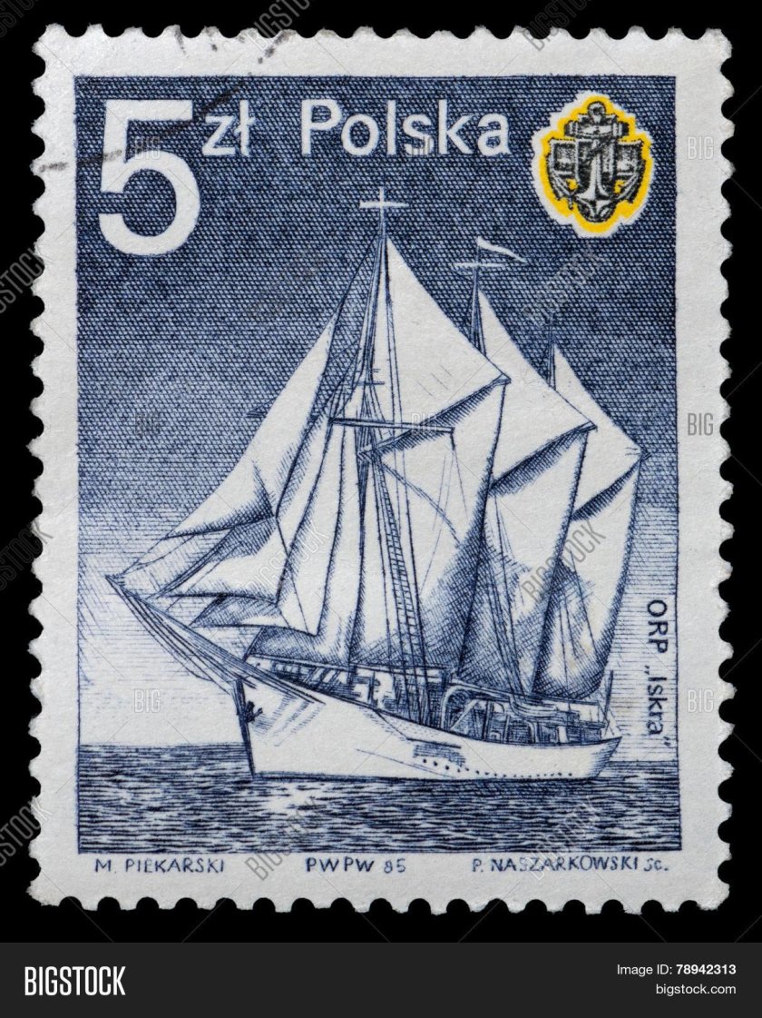 Марки Польша парусники