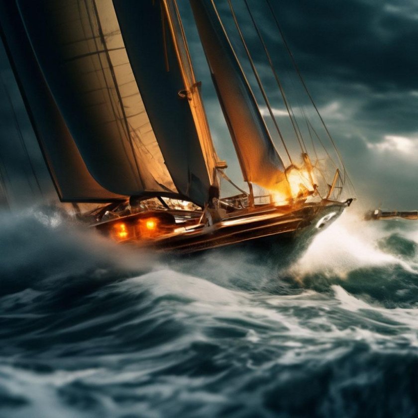 Парусник в море