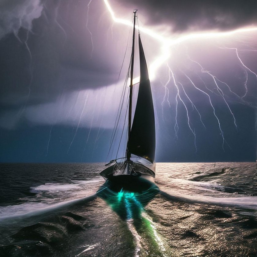 Яхта в море