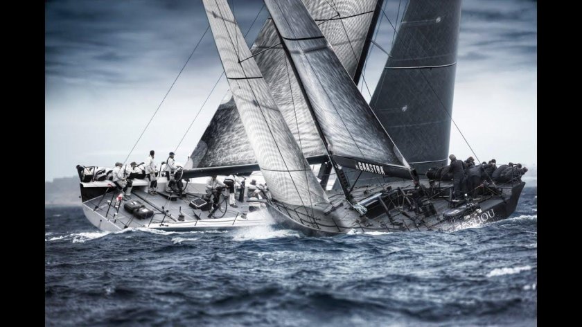 Регата яхтсмены шторм