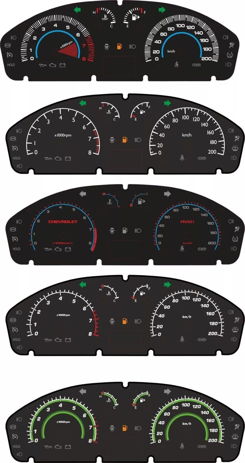 Накладка на приборную панель Авео т250