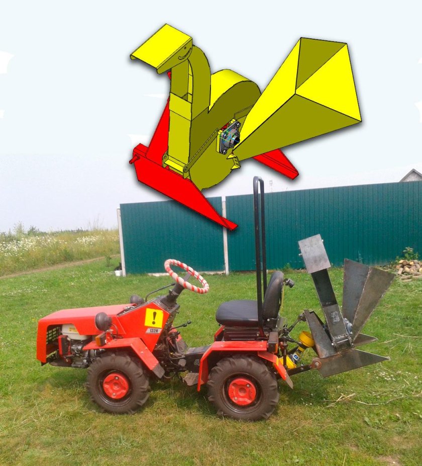 Измельчитель веток для минитрактора МТЗ 132