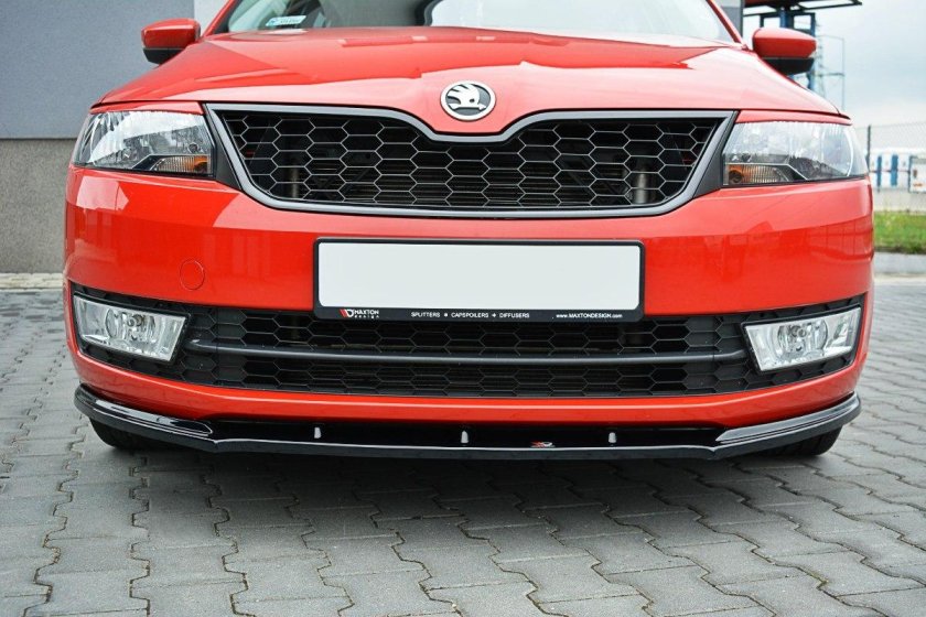 Передний сплиттер Шкода Рапид