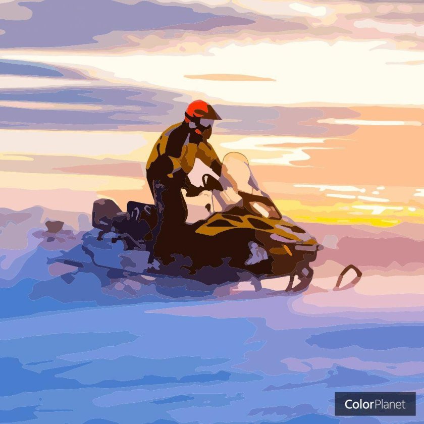 Снегоход в горах