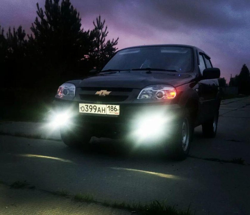 Led туманки на ниву Шевроле