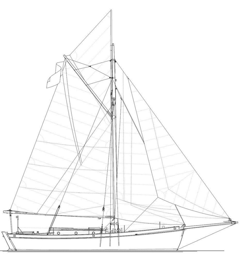 Парусное вооружение баркентины