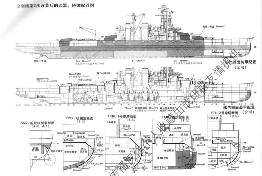 Линейный крейсер Конго схема