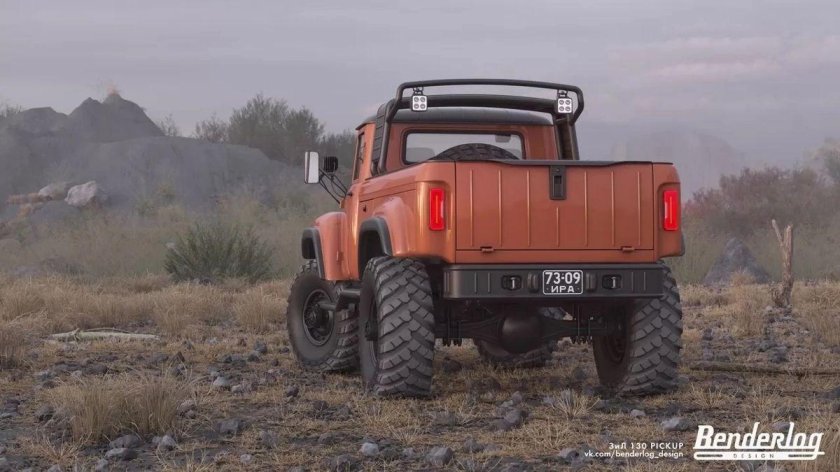 Пикап с кабиной от ЗИЛ-130 на шасси ГАЗ-66