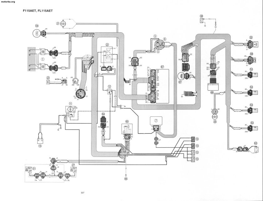 Лодочный мотор Yamaha схема электрическая