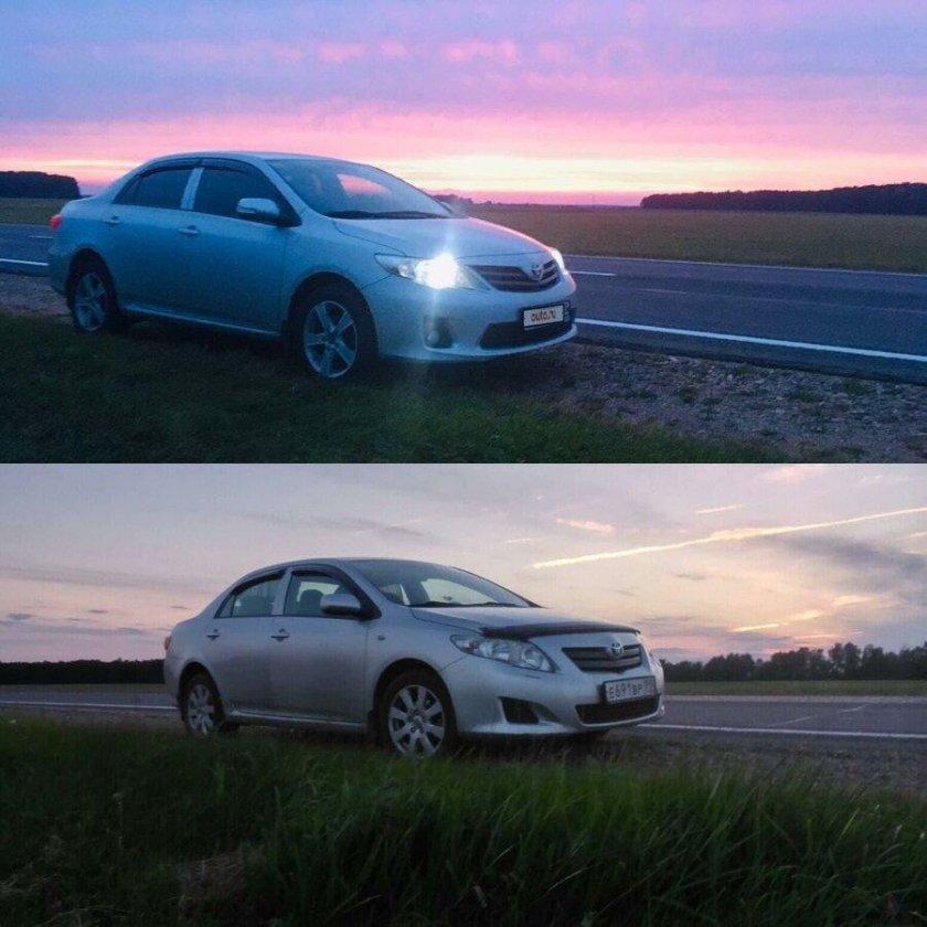 Тойота Королла в небесном цвете