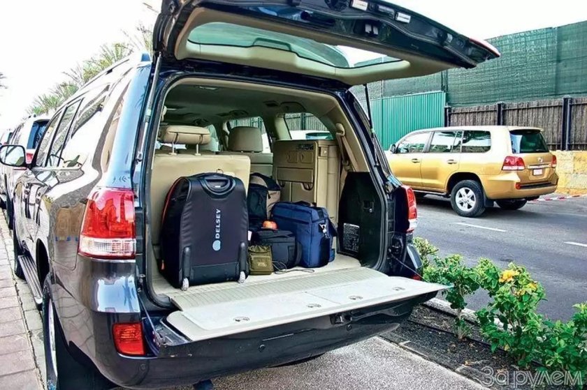 Габариты багажника Toyota Land Cruiser 200