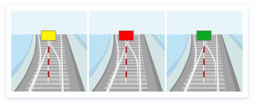 Ограждение красными щитами на ЖД