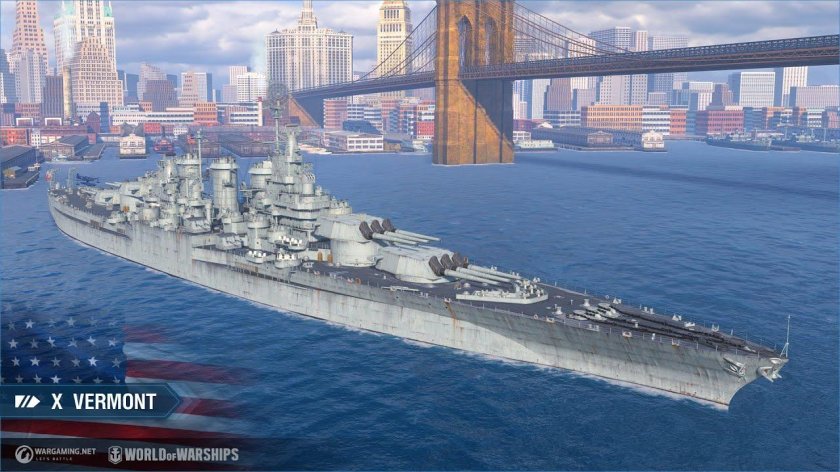 Линкор Вермонт в World of Warships