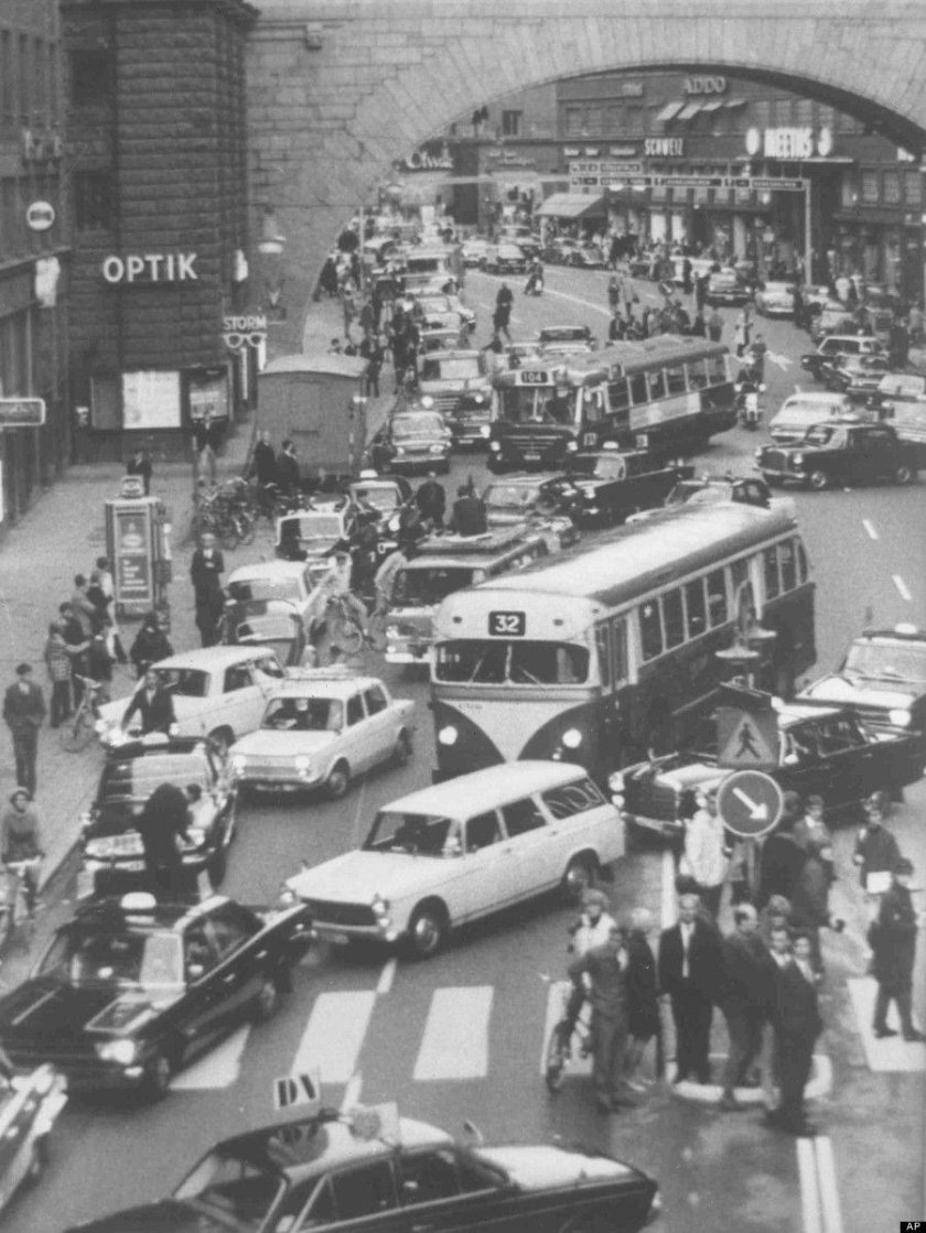 Швеция 1967 переход на правостороннее движение