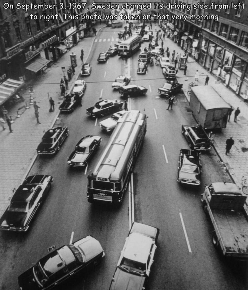 Швеция 1967 переход на правостороннее движение