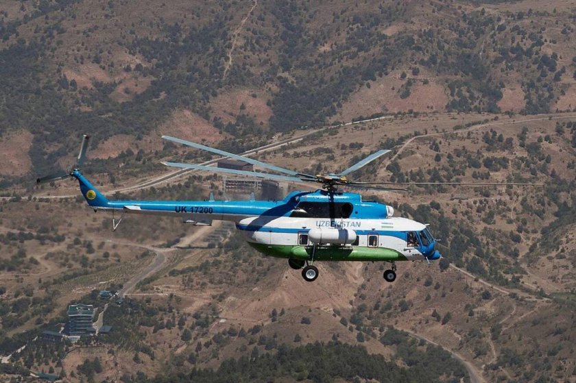 Вертолете Airbus h125. Uzbekistan Airways