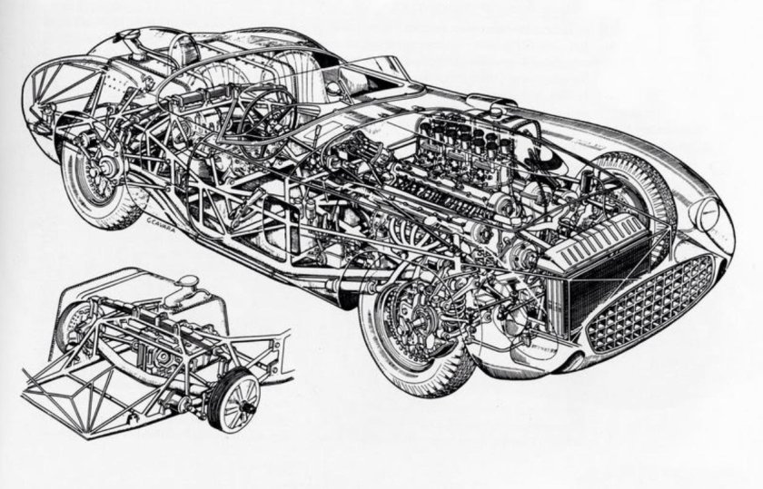 Чертеж Ferrari 335 s Chassis 0674