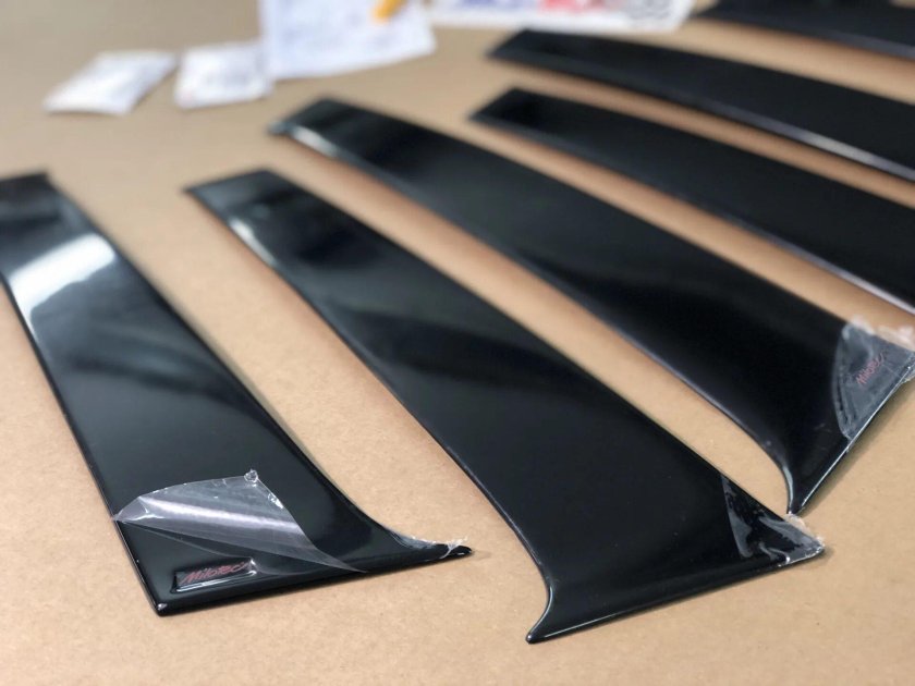 Накладки на стойки дверей Milotec 642 04 Skoda Octavia II a5 2005-2013