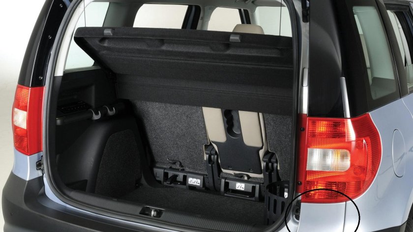 Skoda Yeti 2012 багажник