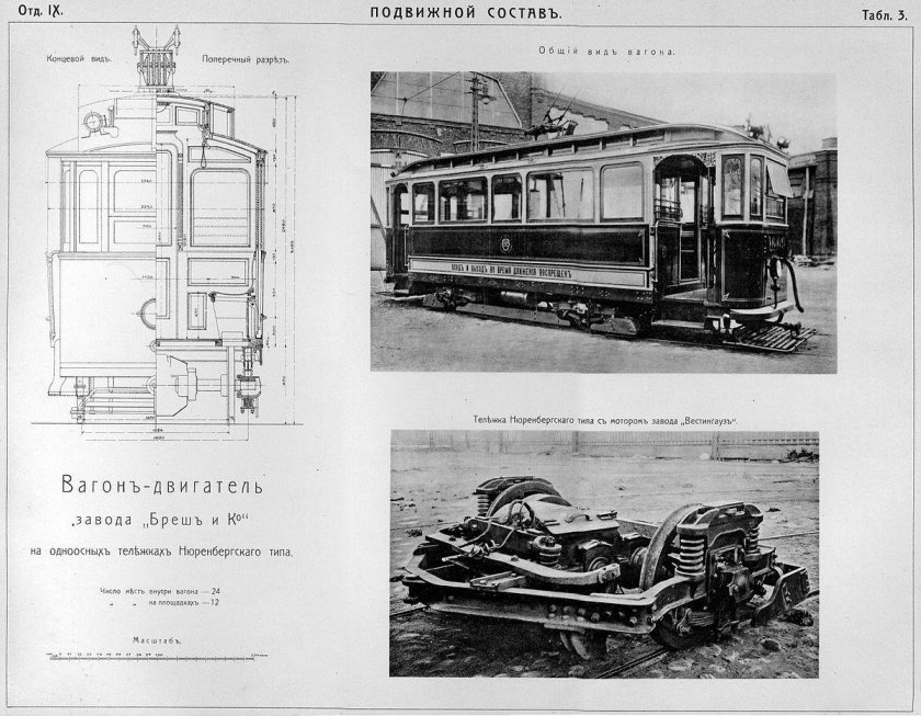 Моторный трамвайный вагон 1908