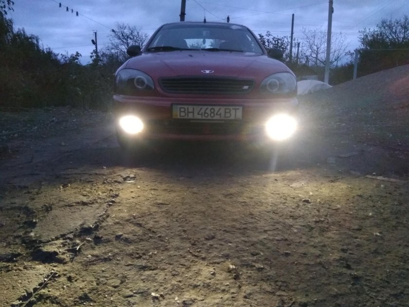 Led лампы c 6 в туманки lanos