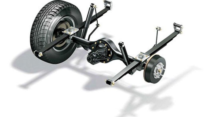 Задняя подвеска полузависимая, торсионная балка