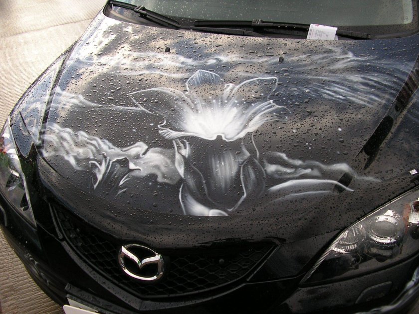 Аэрография на машине