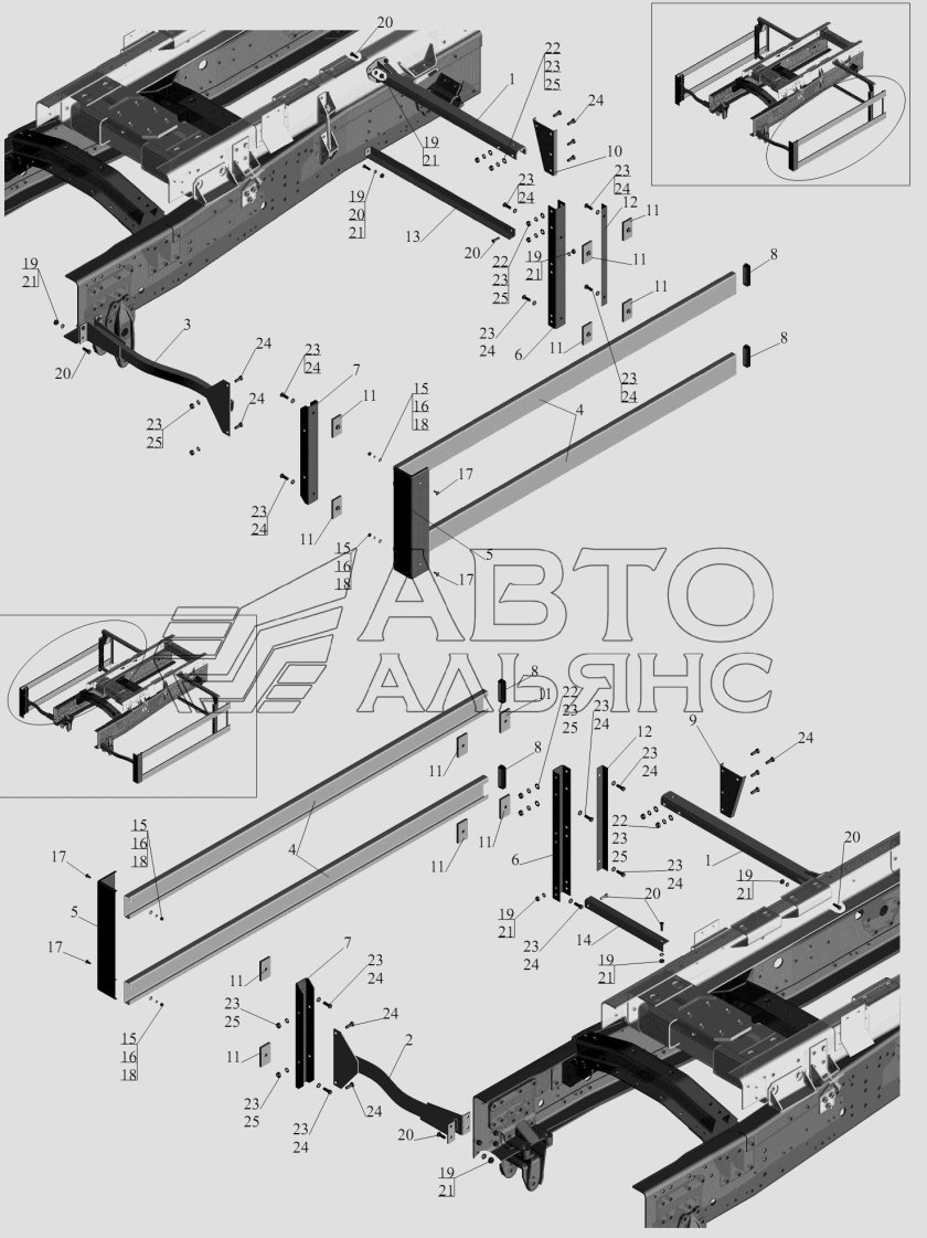 Боковое ограждение МАЗ