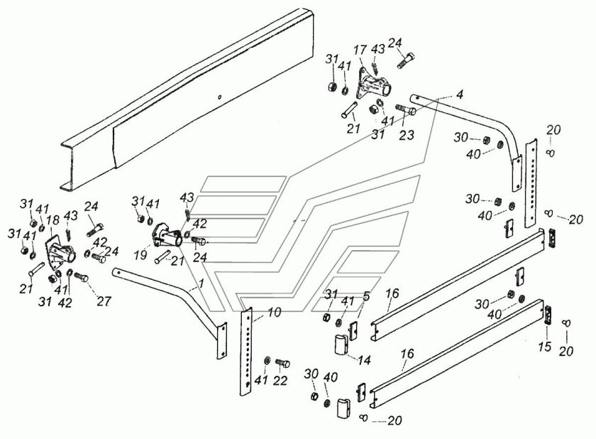 Отбойник боковой КАМАЗ 65115